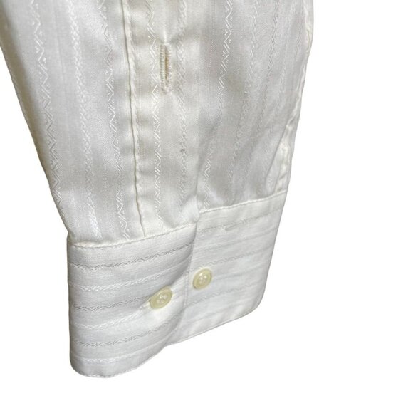 Vintage Mens Damante Single Needle Tailoring  u Dress Shirt Size 34 Neck 16.5 - Picture 6 of 7